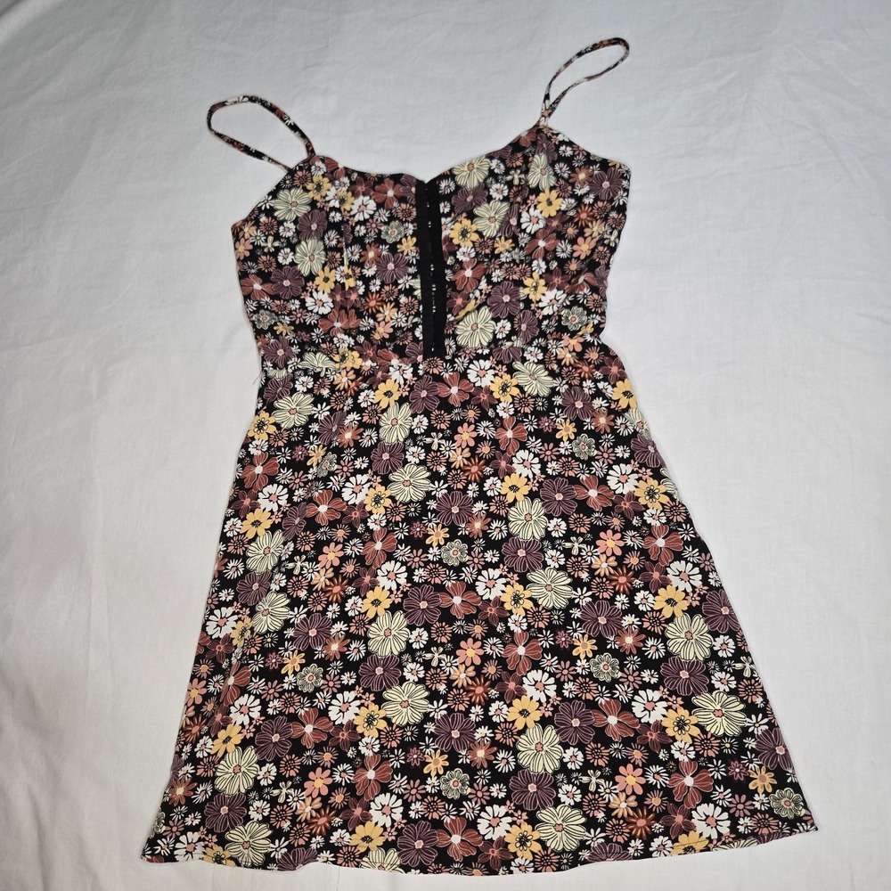 Lily Rose A-Line Dress Large Floral Polyester Spaghetti Straps Stretchy Back - Picture 11 of 11
